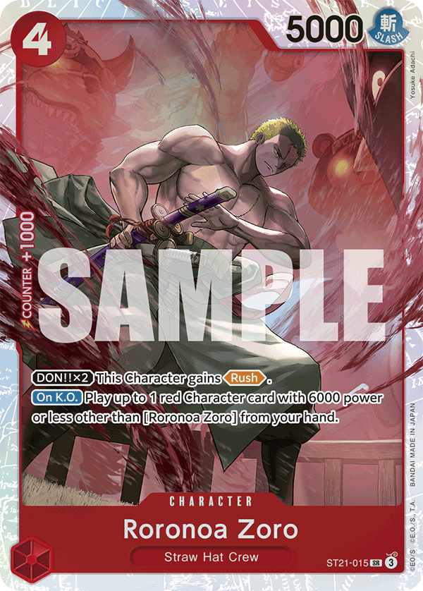 Roronoa Zoro EX Gear 5 Starter Deck - ST-21 One Piece Card Roronoa Zoro EX Gear 5 Starter Deck - ST-21 One Piece Card