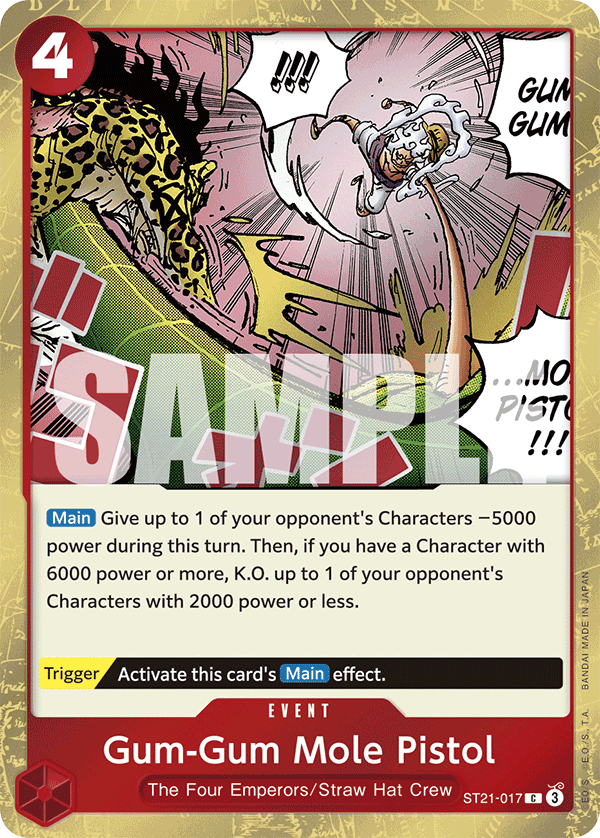 Gum-Gum Mole Pistol EX Gear 5 Starter Deck - ST-21 One Piece Card Gum-Gum Mole Pistol EX Gear 5 Starter Deck - ST-21 One Piece Card