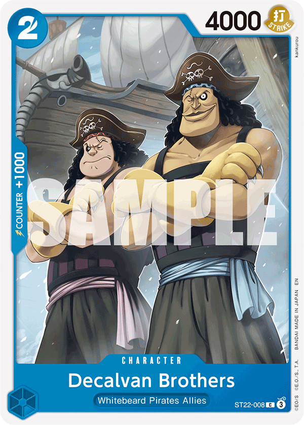 Decalvan Brothers Ace and Newgate Starter Deck - ST-22 One Piece Card Decalvan Brothers Ace and Newgate Starter Deck - ST-22 One Piece Card
