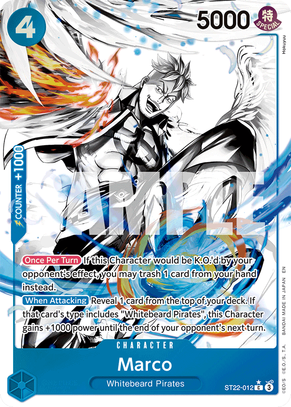 Marco Ace and Newgate Starter Deck - ST-22 One Piece Card Marco Ace and Newgate Starter Deck - ST-22 One Piece Card
