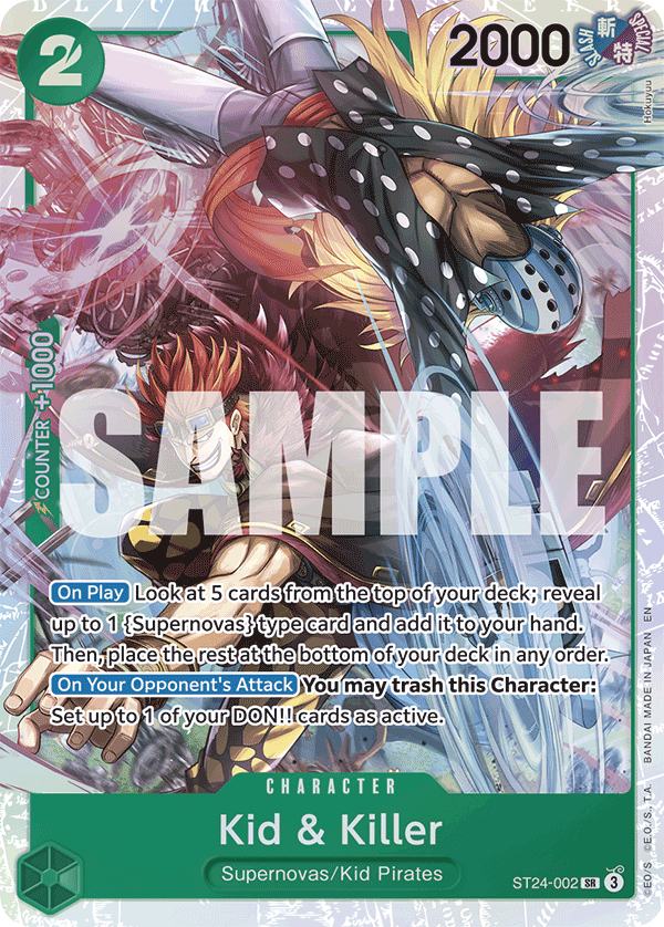 Kid & Killer Green Jewelry Bonney Starter Deck - ST-24 One Piece Card Kid & Killer Green Jewelry Bonney Starter Deck - ST-24 One Piece Card