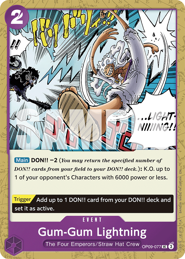 Gum-Gum Lightning Purple/Black Monkey D.Luffy Starter Deck - ST-26 One Piece Card Gum-Gum Lightning Purple/Black Monkey D.Luffy Starter Deck - ST-26 One Piece Card