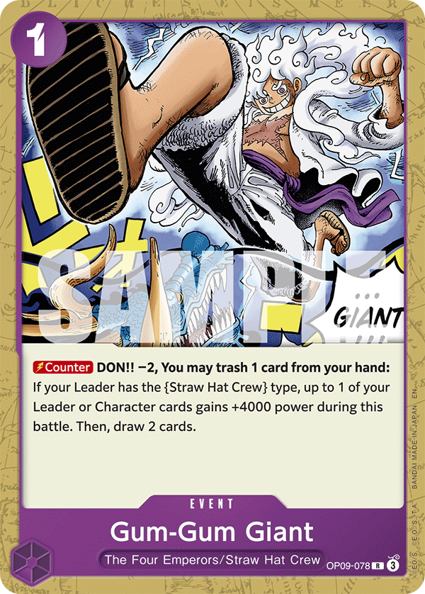 Gum-Gum Giant Purple/Black Monkey D.Luffy Starter Deck - ST-26 One Piece Card Gum-Gum Giant Purple/Black Monkey D.Luffy Starter Deck - ST-26 One Piece Card