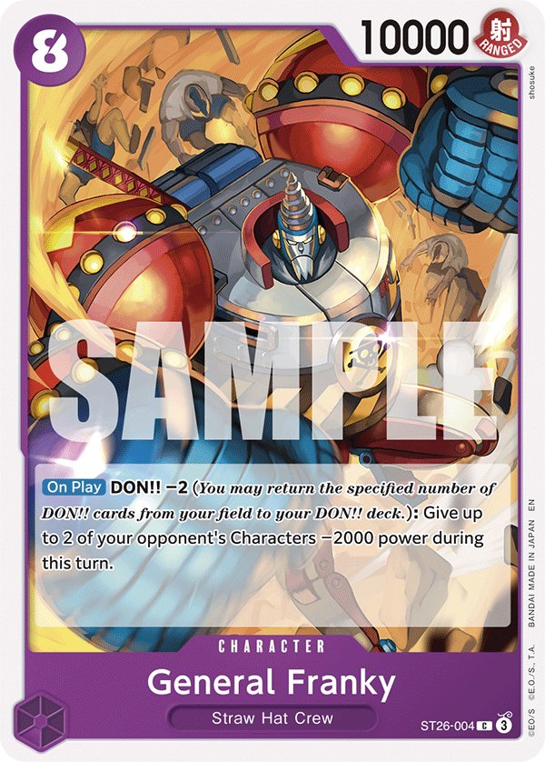 General Franky Purple/Black Monkey D.Luffy Starter Deck - ST-26 One Piece Card General Franky Purple/Black Monkey D.Luffy Starter Deck - ST-26 One Piece Card