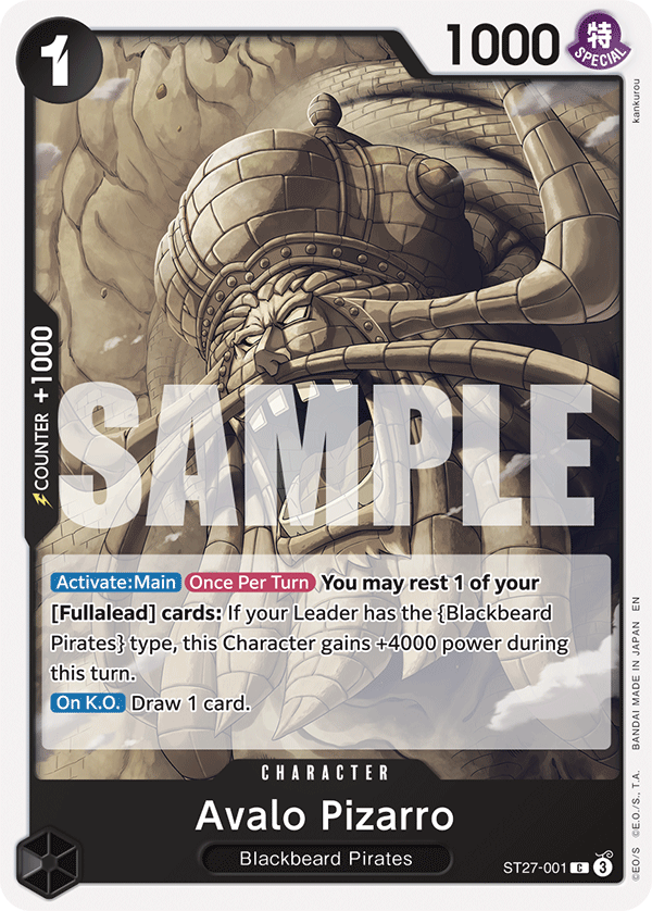 Avalo Pizarro Black Marshall D.Teach Starter Deck - ST-27 One Piece Card Avalo Pizarro Black Marshall D.Teach Starter Deck - ST-27 One Piece Card