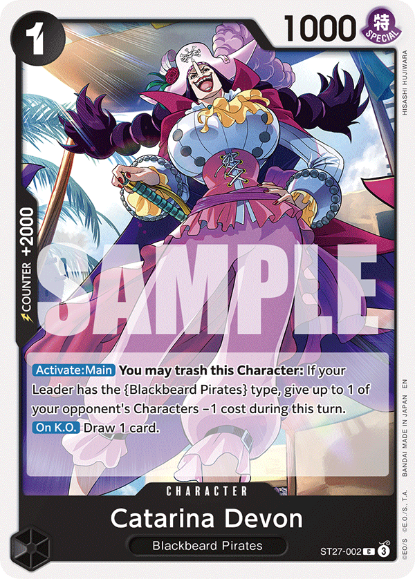 Catarina Devon Black Marshall D.Teach Starter Deck - ST-27 One Piece Card Catarina Devon Black Marshall D.Teach Starter Deck - ST-27 One Piece Card