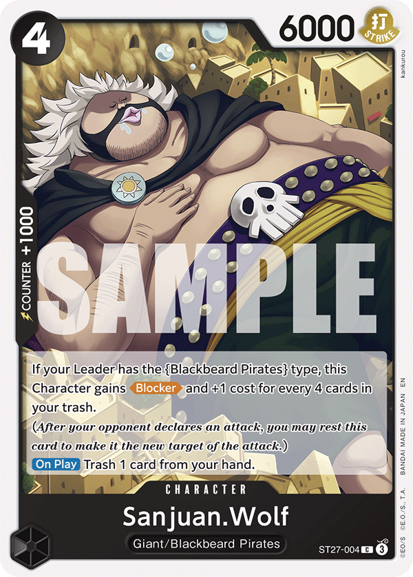 Sanjuan.Wolf Black Marshall D.Teach Starter Deck - ST-27 One Piece Card Sanjuan.Wolf Black Marshall D.Teach Starter Deck - ST-27 One Piece Card