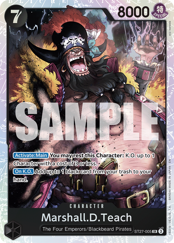 Marshall.D.Teach Black Marshall D.Teach Starter Deck - ST-27 One Piece Card Marshall.D.Teach Black Marshall D.Teach Starter Deck - ST-27 One Piece Card