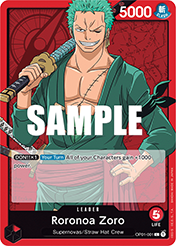 Roronoa Zoro Romance Dawn - OP-01 Card List