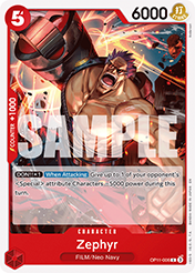 Zephyr A Fist Of Divine Speed - OP-11 Card List