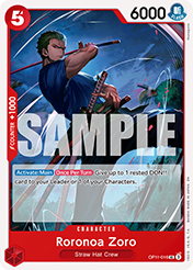 Roronoa Zoro A Fist Of Divine Speed - OP-11 Card List