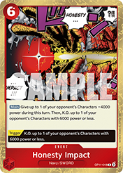 Honesty Impact A Fist Of Divine Speed - OP-11 Card List