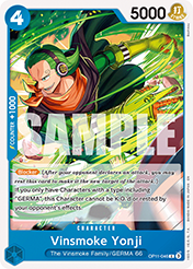 Vinsmoke Yonji A Fist Of Divine Speed - OP-11 Card List