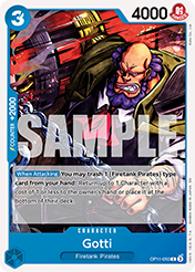 Gotti A Fist Of Divine Speed - OP-11 Card List