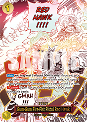 Gum-Gum Fire-Fist Pistol Red Hawk A Fist Of Divine Speed - OP-11 One Piece Card