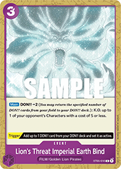 Lion's Threat Imperial Earth Bind One Piece Film Edition Starter Deck - ST-05 Card List